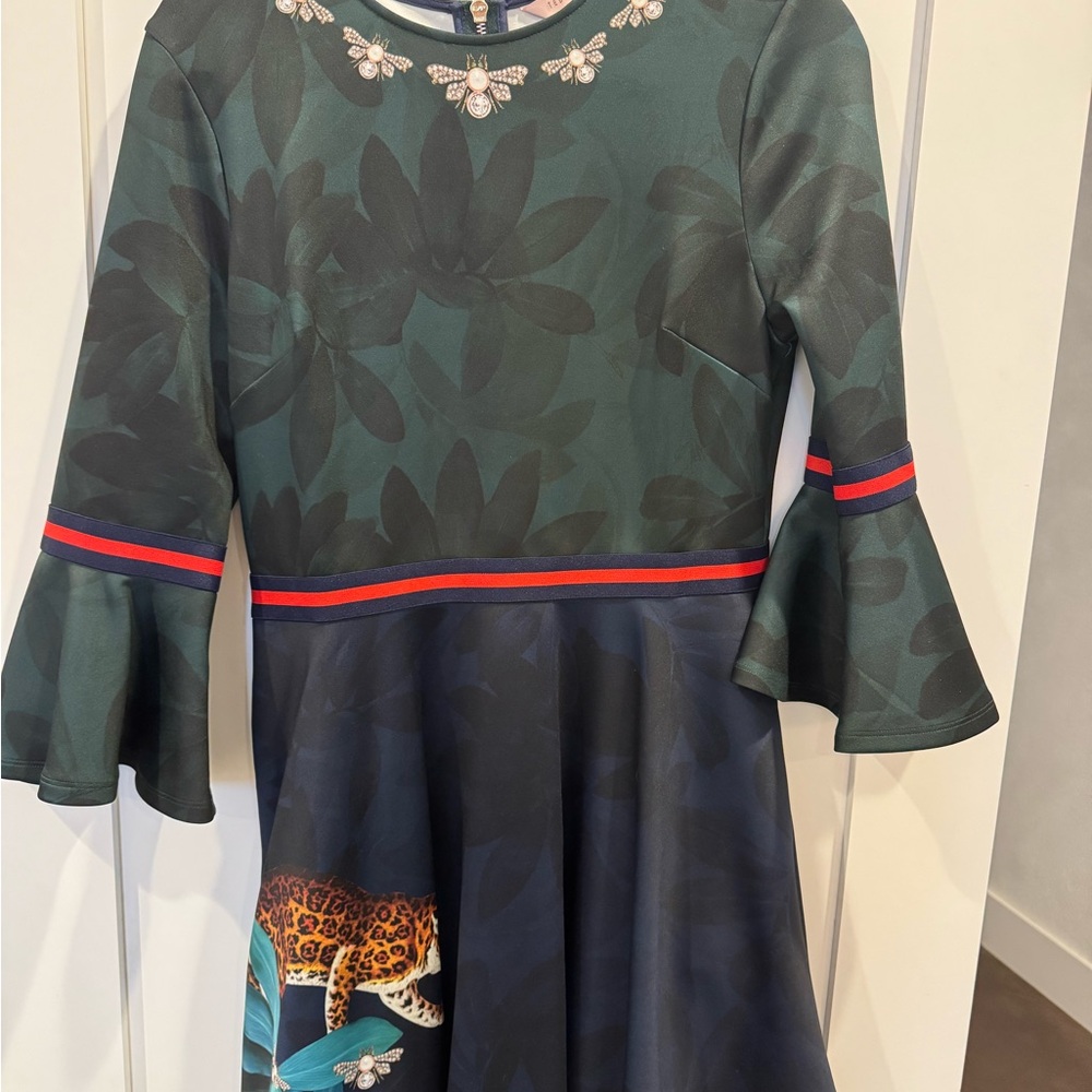 Ted Baker dress with jungle print details